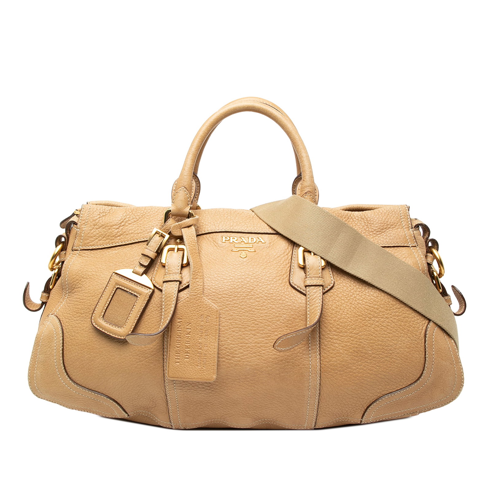 Prada Cervo Antik Leather Satchel Bag (1 of 6)