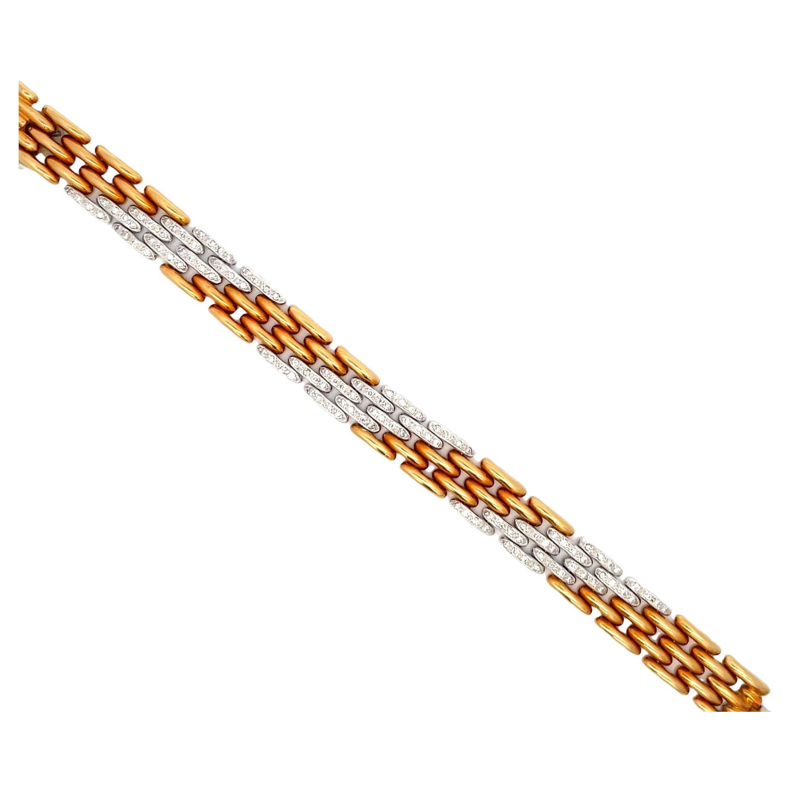 Harbor Diamonds Five Row Diamond Panther Bracelet 1.25ct 18k Yellow Gold (1 of 10)