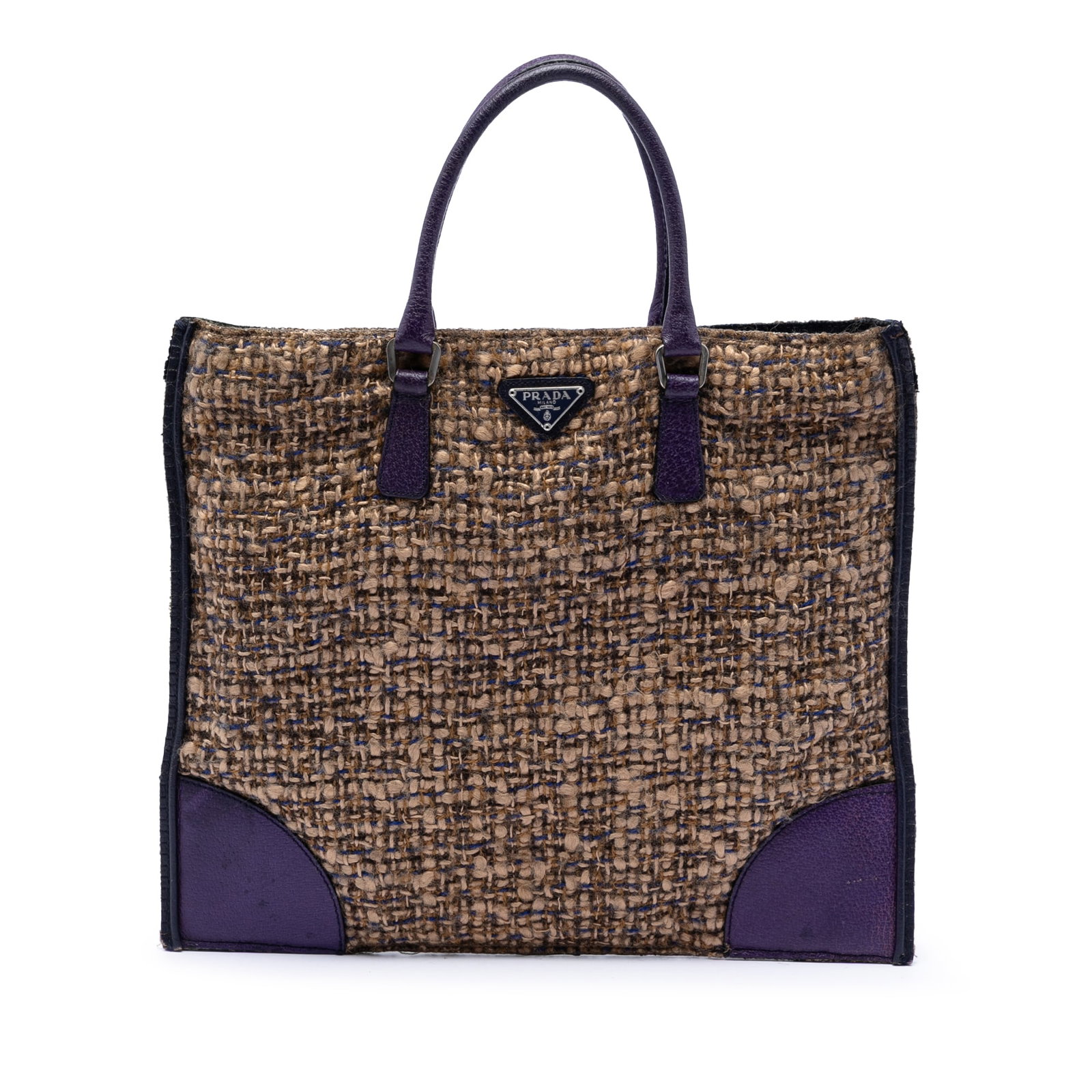 Prada viscose tote with leather trim Cinghiale model (1 of 6)