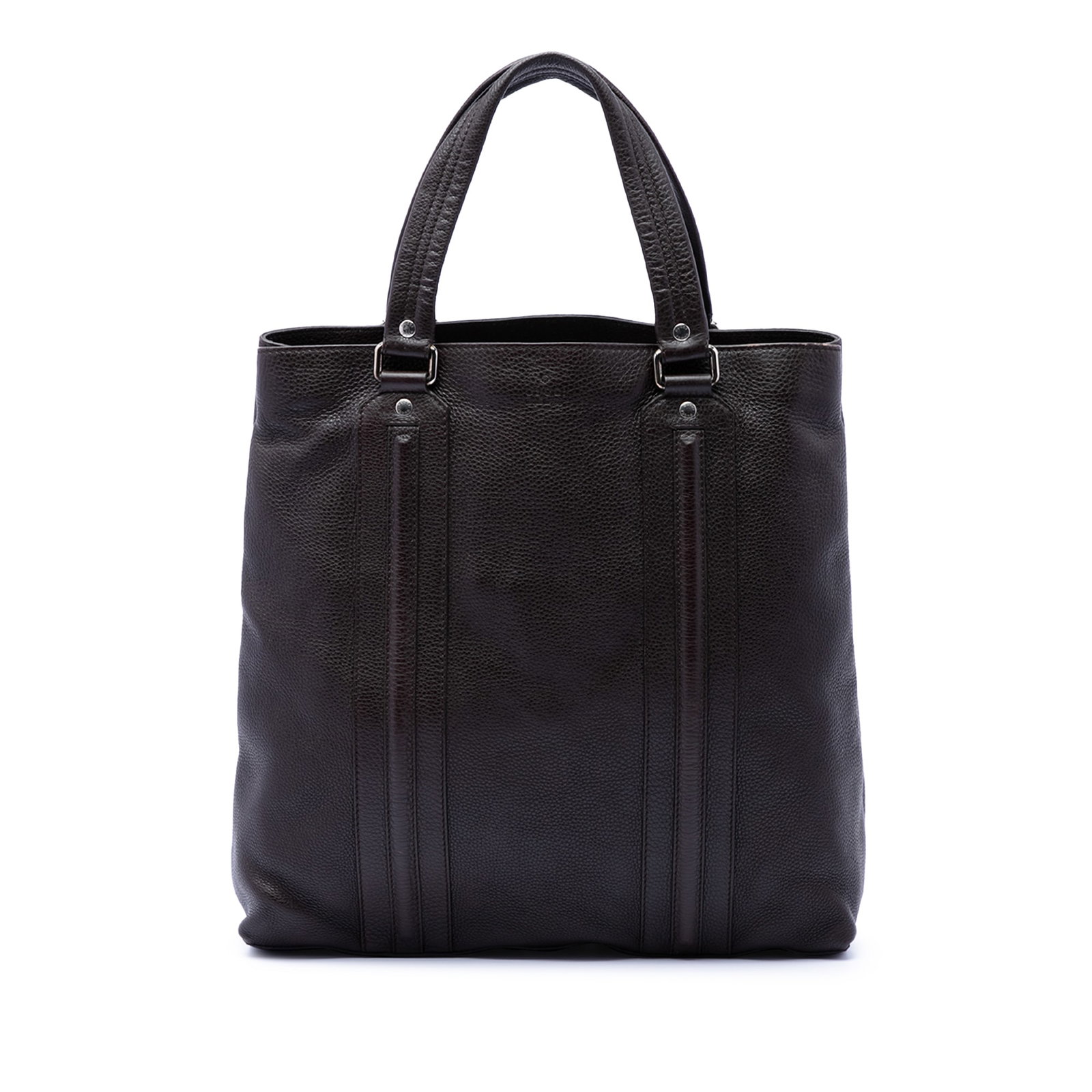 Gucci Grained Calfskin Brown Leather Tote Bag (1 of 6)