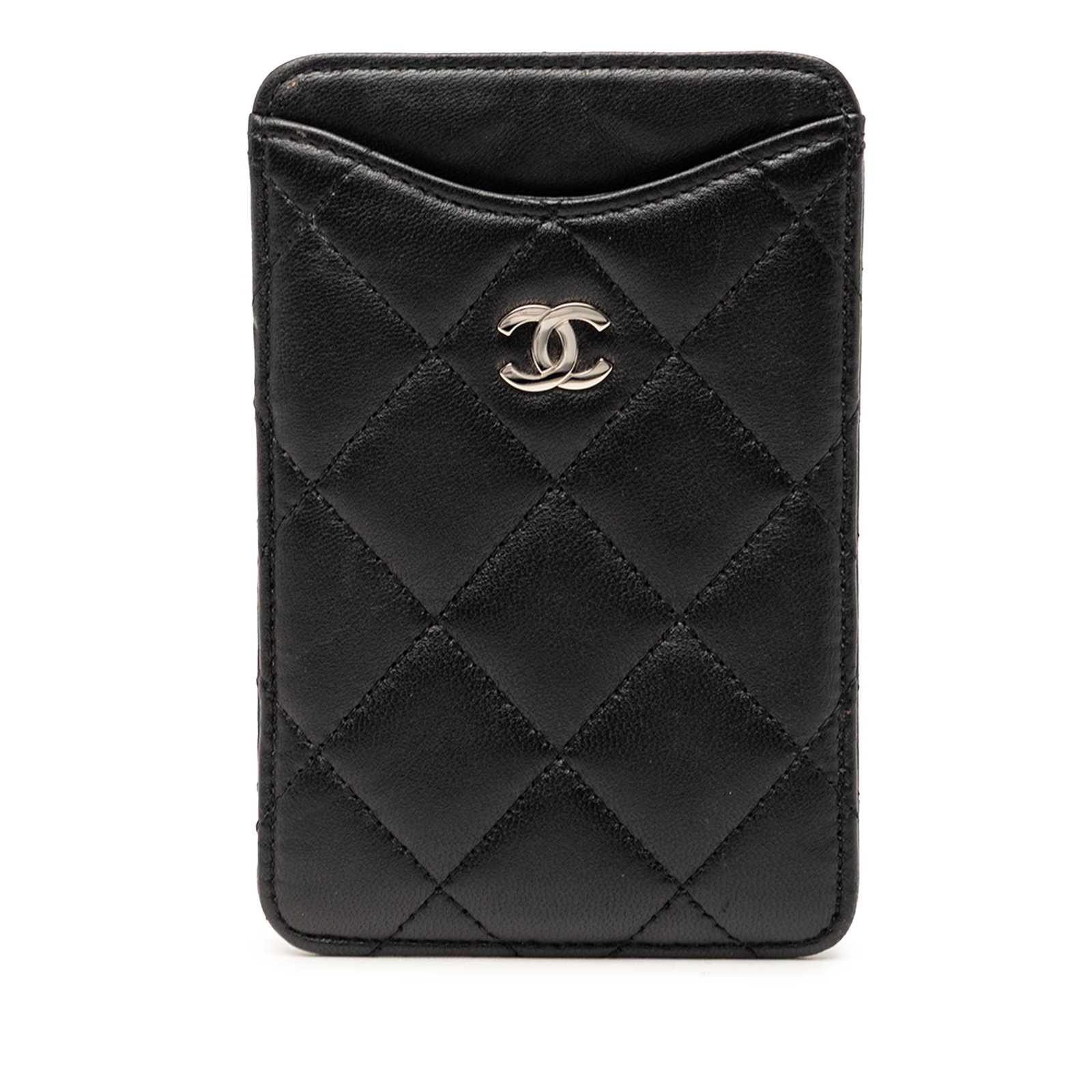 Chanel black lambskin CC quilted card holder (1 of 6)