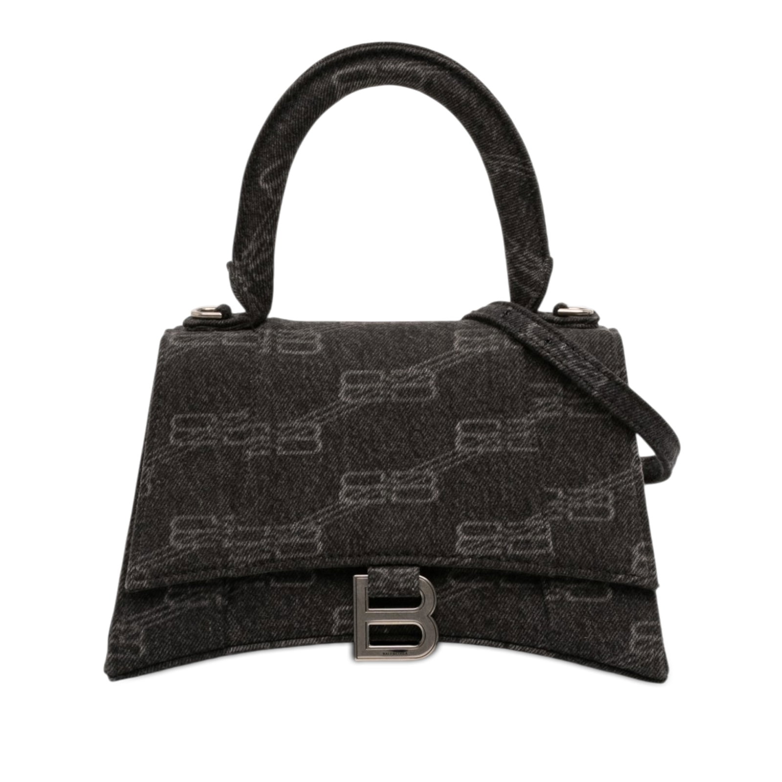 Balenciaga Hourglass Small BB Monogram Denim Top Handle Bag (1 of 7)