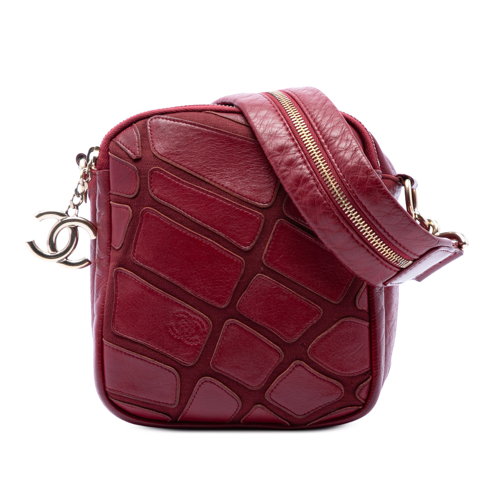 Chanel CC Scale Camera Crossbody Bag Red Jersey Lambskin (1 of 6)