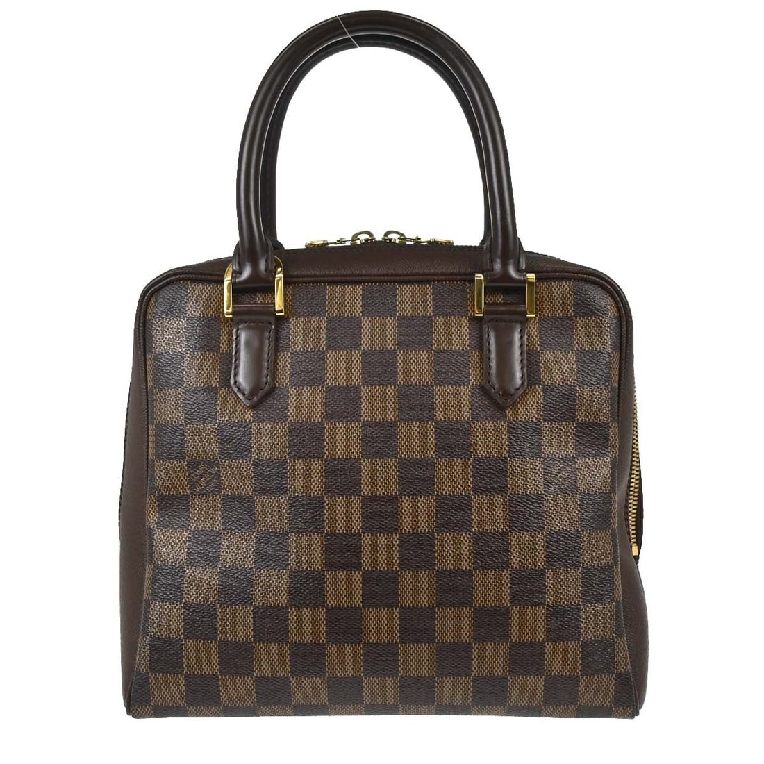 Louis Vuitton Brera Damier Ebene Brown Handbag N51150: Louis Vuitton Brera Damier Ebene Brown Handbag N51150 Louis Vuitton Damier Brera handbag in brown Ebene Damier canvas and leather, designed in a medium size with a zipper closure and double handles. I