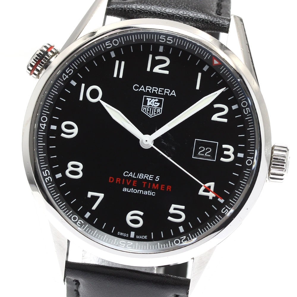 TAG Heuer Carrera Calibre 5 Drive Timer Automatic Mens Watch WAR2A10.FC6337 (1 of 6)