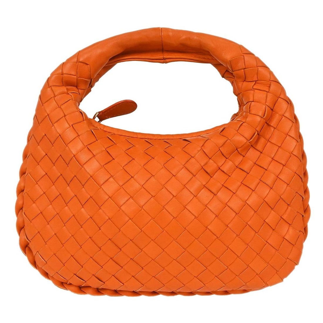 Bottega Veneta Intrecciato Mini Orange Lambskin Hobo Bag 189227 (1 of 15)