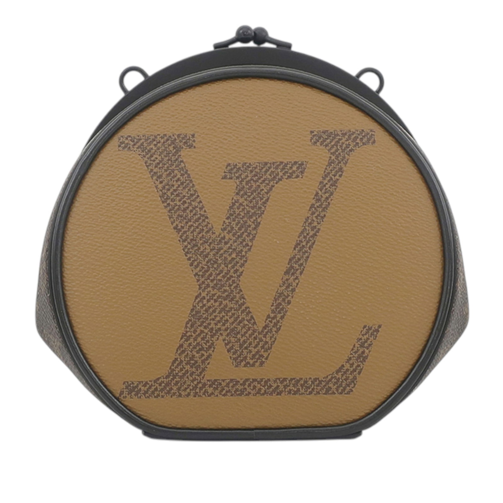 Louis Vuitton Boursicot BC Monogram Reverse Giant Bag: Louis Vuitton Boursicot BC Monogram Reverse Giant Bag Louis Vuitton Monogram Reverse Giant Boursicot BC bag in brown fabric with a monogram reverse canvas body, leather woven-in chain strap, and top f