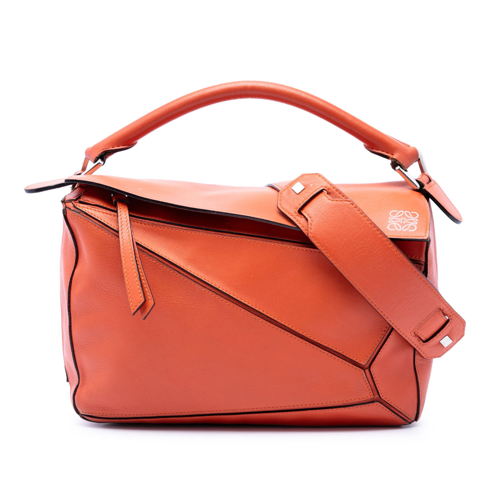 LOEWE Puzzle Medium Leather Satchel with Shoulder Strap (1 of 7)