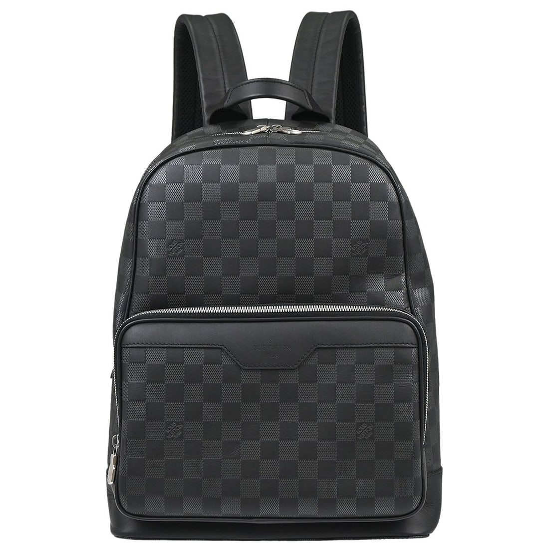 Louis Vuitton N40306 Damier Infini Leather Backpack Onyx Black: Louis Vuitton N40306 Damier Infini Leather Backpack Onyx Black Louis Vuitton Damier Infini Campus Backpack N40306 in Onyx Black. The exterior is described as in good condition with wrinkles and scuffs
