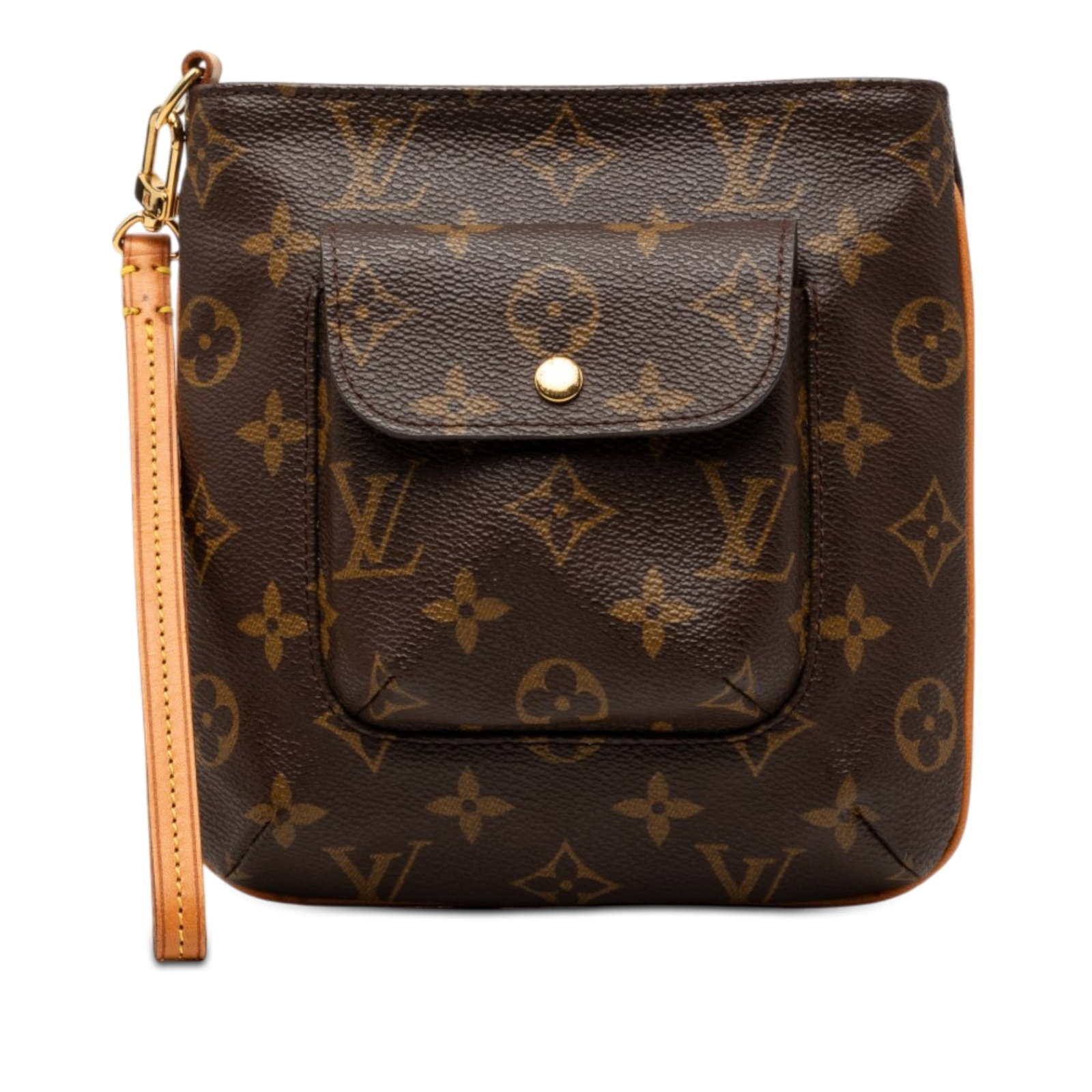 Louis Vuitton Monogram Partition Wristlet Clutch Bag Brown: Louis Vuitton Monogram Partition Wristlet Clutch Bag Brown The Louis Vuitton Monogram Partition is a clutch bag made with a monogram canvas body, featuring an exterior front flap pocket, a flat vachet