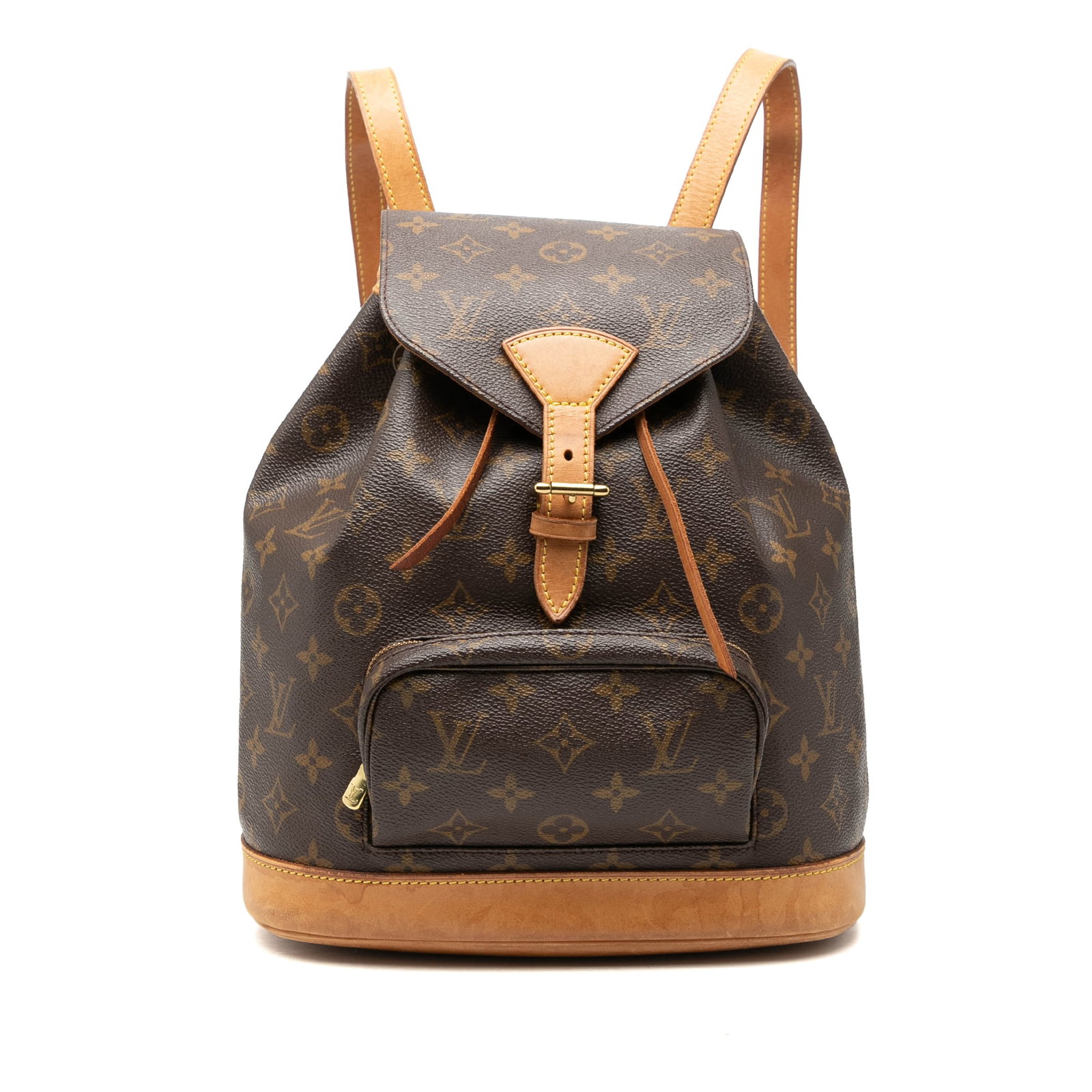 Louis Vuitton Montsouris MM Monogram Canvas Backpack: Louis Vuitton Montsouris MM Monogram Canvas Backpack This Louis Vuitton Montsouris MM backpack features the classic monogram canvas with vachetta leather trim and adjustable flat vachetta leather back