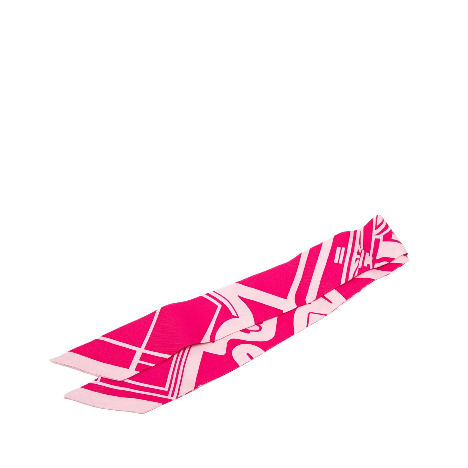Hermes Les Coupes Tattoo Pink Silk Twilly Scarf Accessory France: Hermes Les Coupes Tattoo Pink Silk Twilly Scarf Accessory France This Hermes Les Coupes Tattoo Twilly scarf features a distinctive print crafted from 100% silk in pink. Made in France, it is designed 