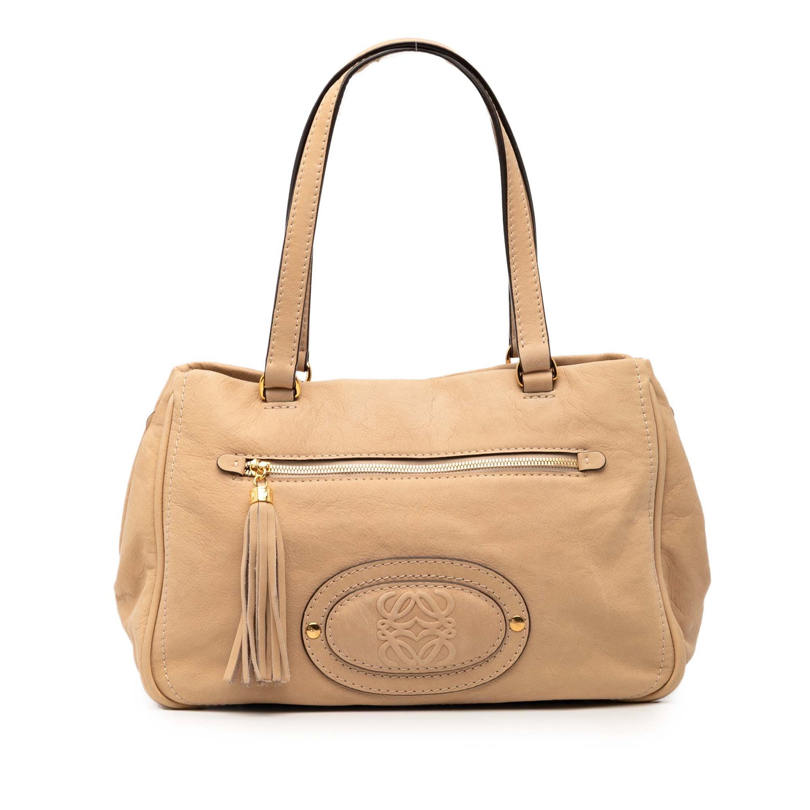 LOEWE Nubuck Anagram Madrid Fringe Bag with Tassel (1 of 9)