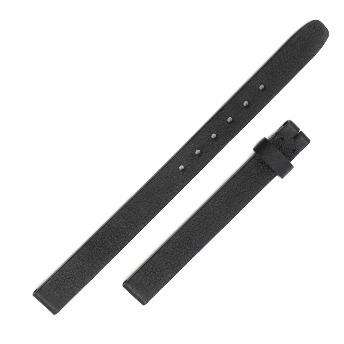 Baume & Mercier 9mm Black Leather Ladies Watch Band: Baume & Mercier 9mm Black Leather Ladies Watch Band Enhance your timepiece with this exquisite Baume & Mercier 9mm Black Leather Ladies Wrist Watch Strap. This elegant watch band is crafted from high-