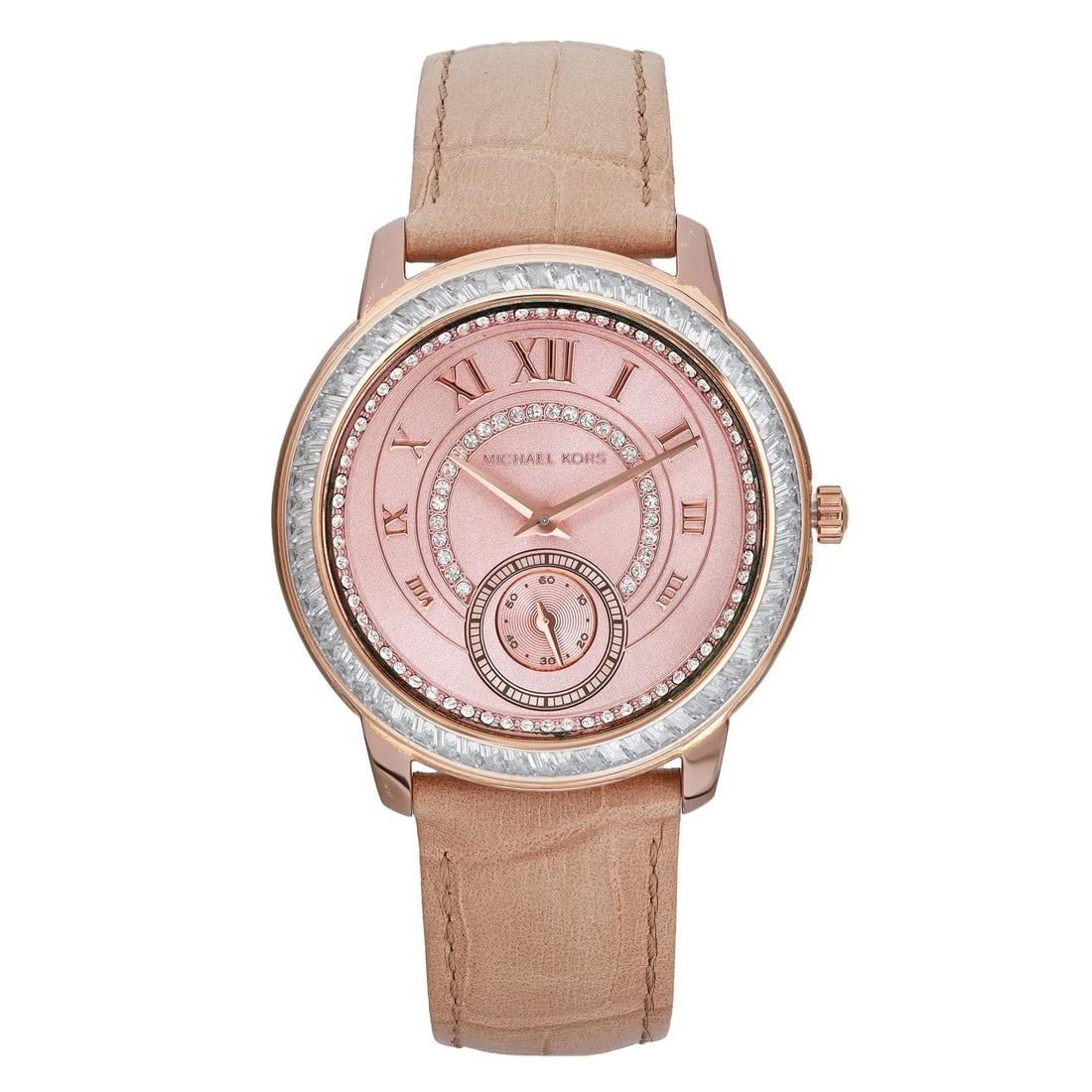 Michael Kors Madelyn 40mm Quartz Rose Dial Ladies Watch MK2448: Michael Kors Madelyn 40mm Quartz Rose Dial Ladies Watch MK2448 Introducing the Michael Kors Madelyn 40mm Quartz Watch, a stylish accessory perfect for casual wear. This elegant wristwatch features a r