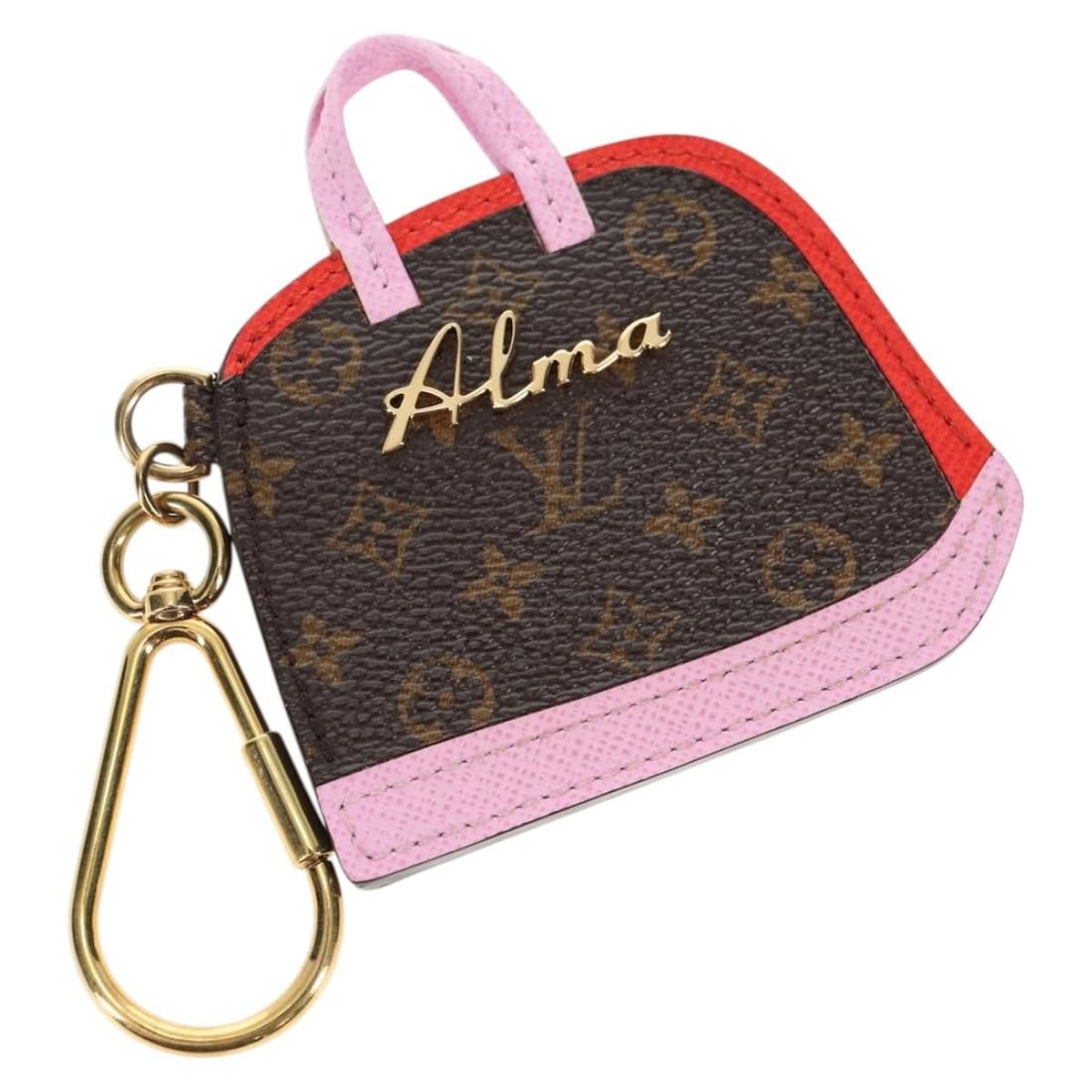 Louis Vuitton M66181 Monogram Canvas Alma BB Pochette Cles Key Ring: Louis Vuitton M66181 Monogram Canvas Alma BB Pochette Cles Key Ring Louis Vuitton Monogram Pochette Cles BB Alma key ring in Monogram Canvas, made in France. The item is in Very Good condition, with s