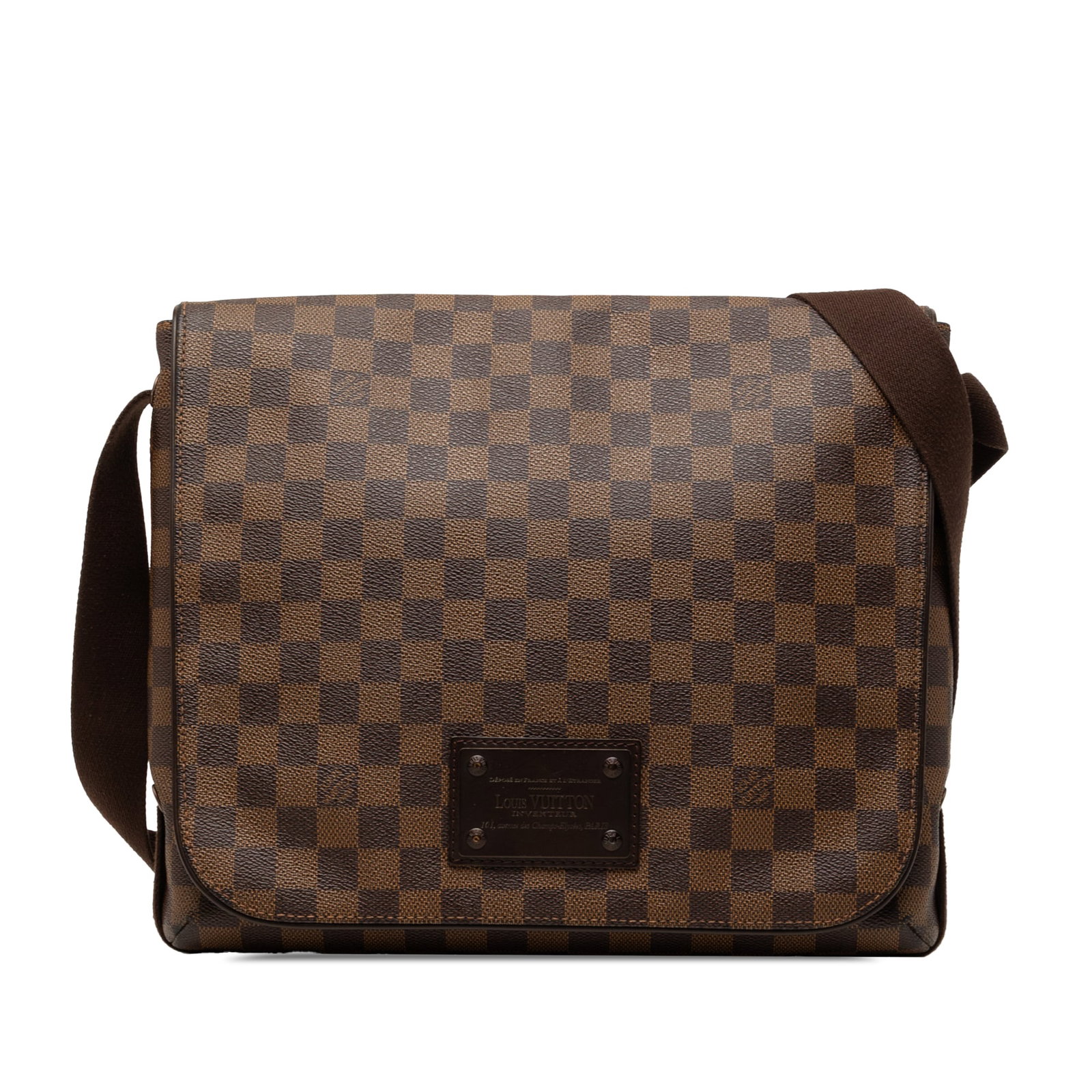 Louis Vuitton Brooklyn MM Damier Ebene Messenger Bag Brown (1 of 7)