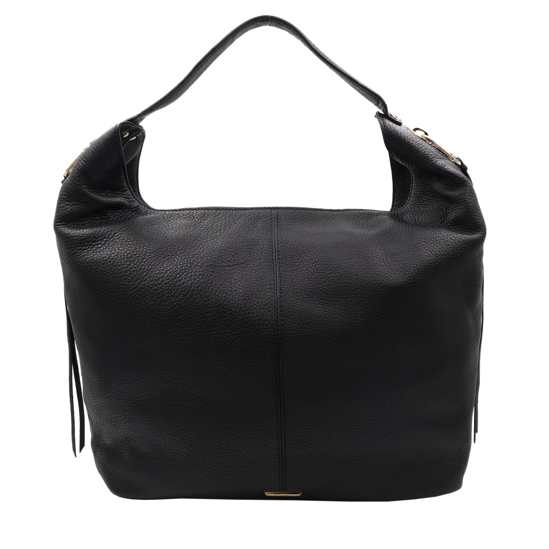 Rebecca Minkoff Bryn Black Grained Leather Hobo Handbag HS161MOH17: Rebecca Minkoff Bryn Black Grained Leather Hobo Handbag HS161MOH17 Introducing the Rebecca Minkoff Bryn Double-Zip Ladies Leather Hobo Handbag, a perfect blend of style and functionality. This chic bl