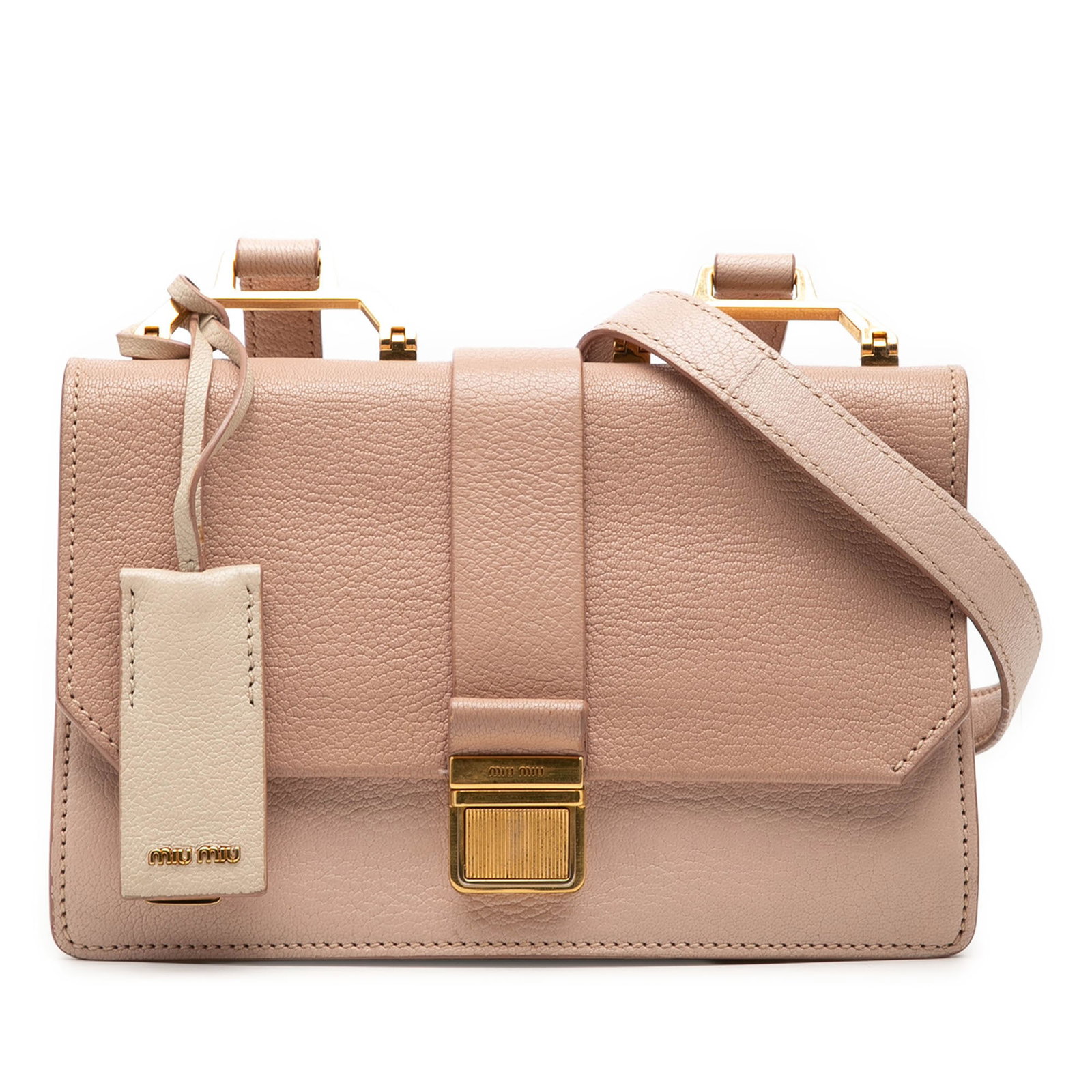 Miu Miu Madras Leather Crossbody Bag Brown Italy: Miu Miu Madras Leather Crossbody Bag Brown Italy Miu Miu Bicolor Goatskin Madras Crossbody bag in brown leather, made in Italy. It features an adjustable flat leather shoulder strap, a front flap with