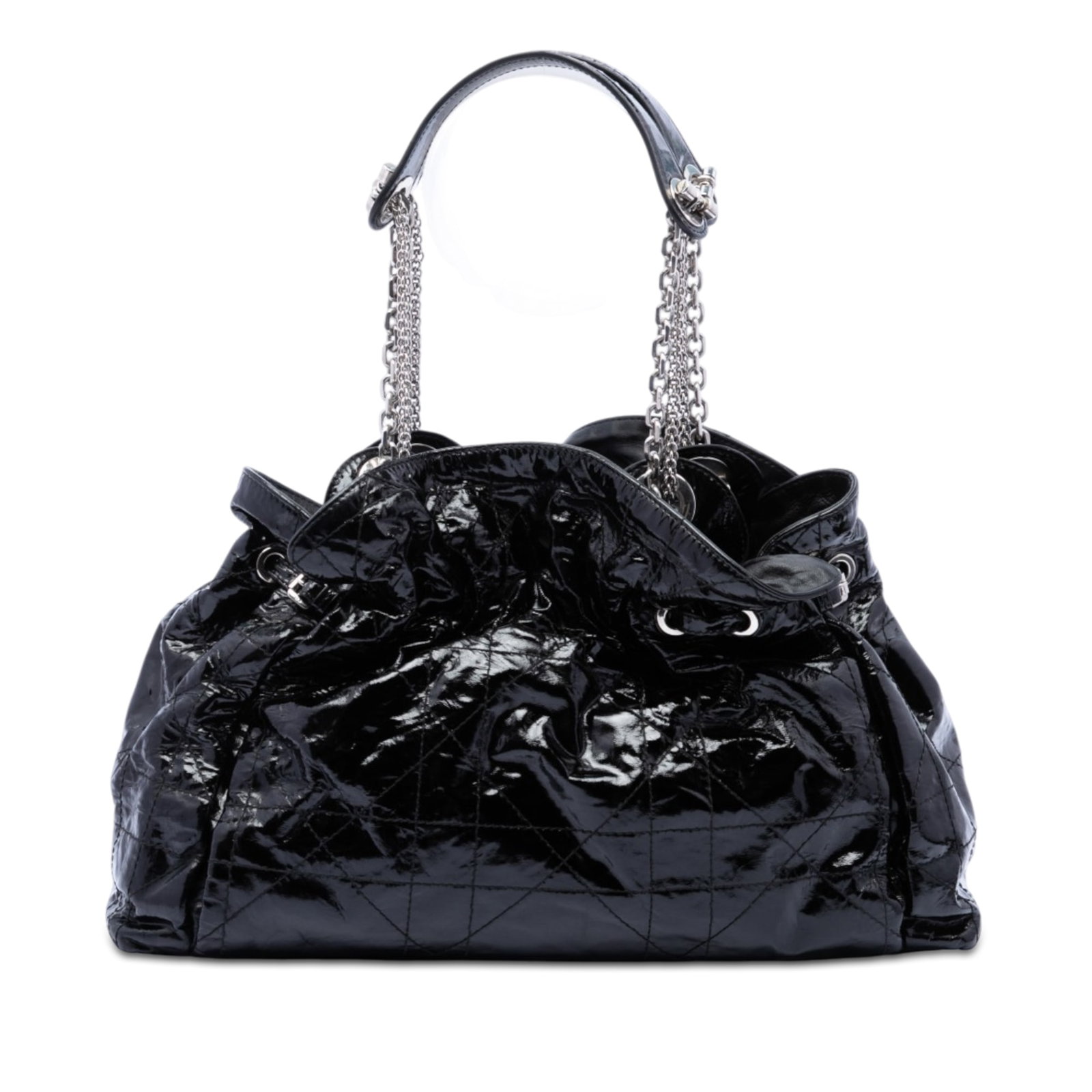 Dior Le Trente Cannage Patent Leather Tote Bag Black (1 of 6)