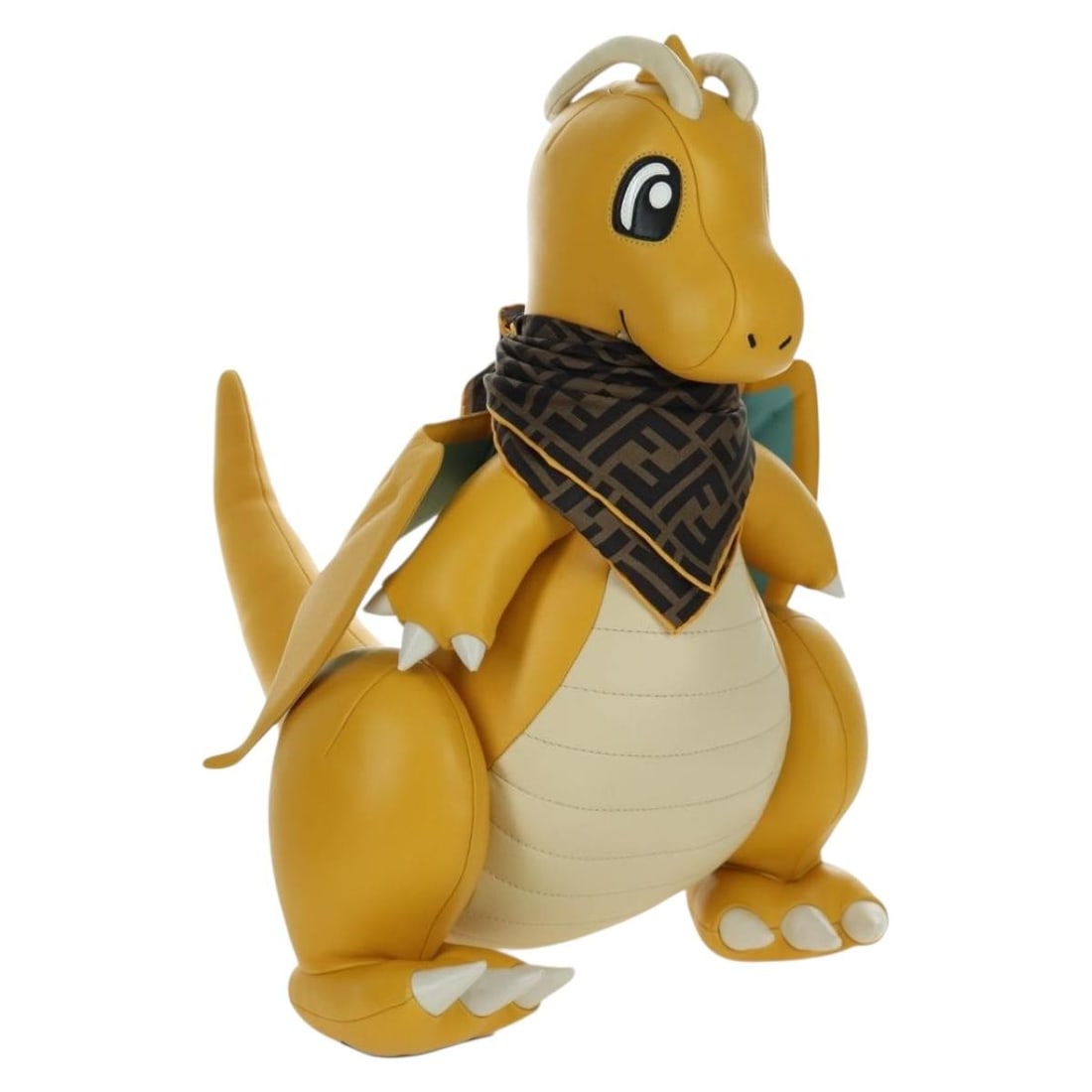 FENDI FRGMT Pokemon Dragonite Leather Stuffed Dog Yellow Italy (1 of 18)