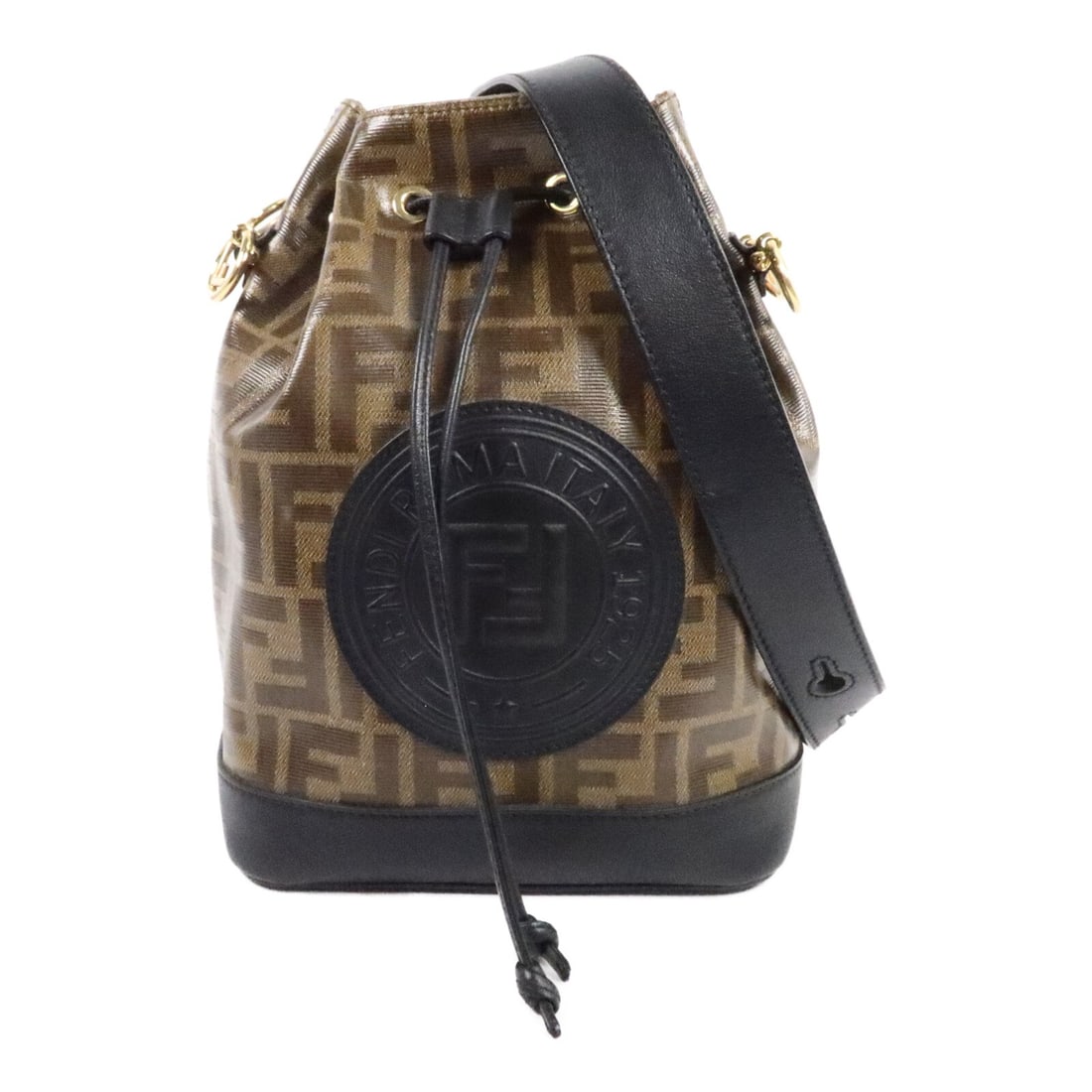 FENDI Mon Tresor 8BT298 Brown PVC Coated Canvas Shoulder Bag (1 of 14)