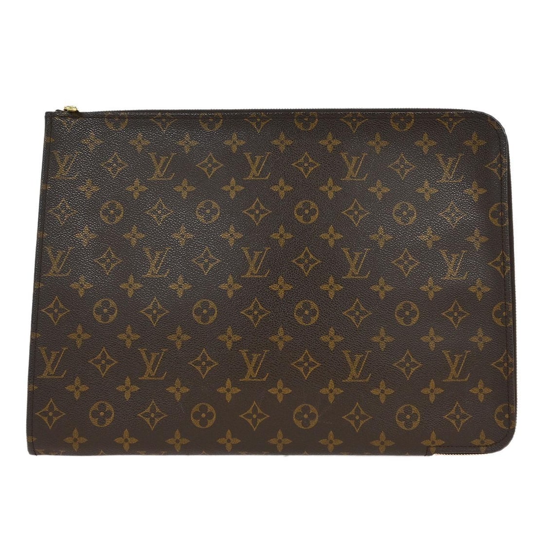 Louis Vuitton Poche Documents 38 Monogram Canvas Briefcase M53456: Louis Vuitton Poche Documents 38 Monogram Canvas Briefcase M53456 Louis Vuitton Poche Documents 38 business bag in brown Monogram canvas with a zip closure and leather lining. This large briefcase-sty