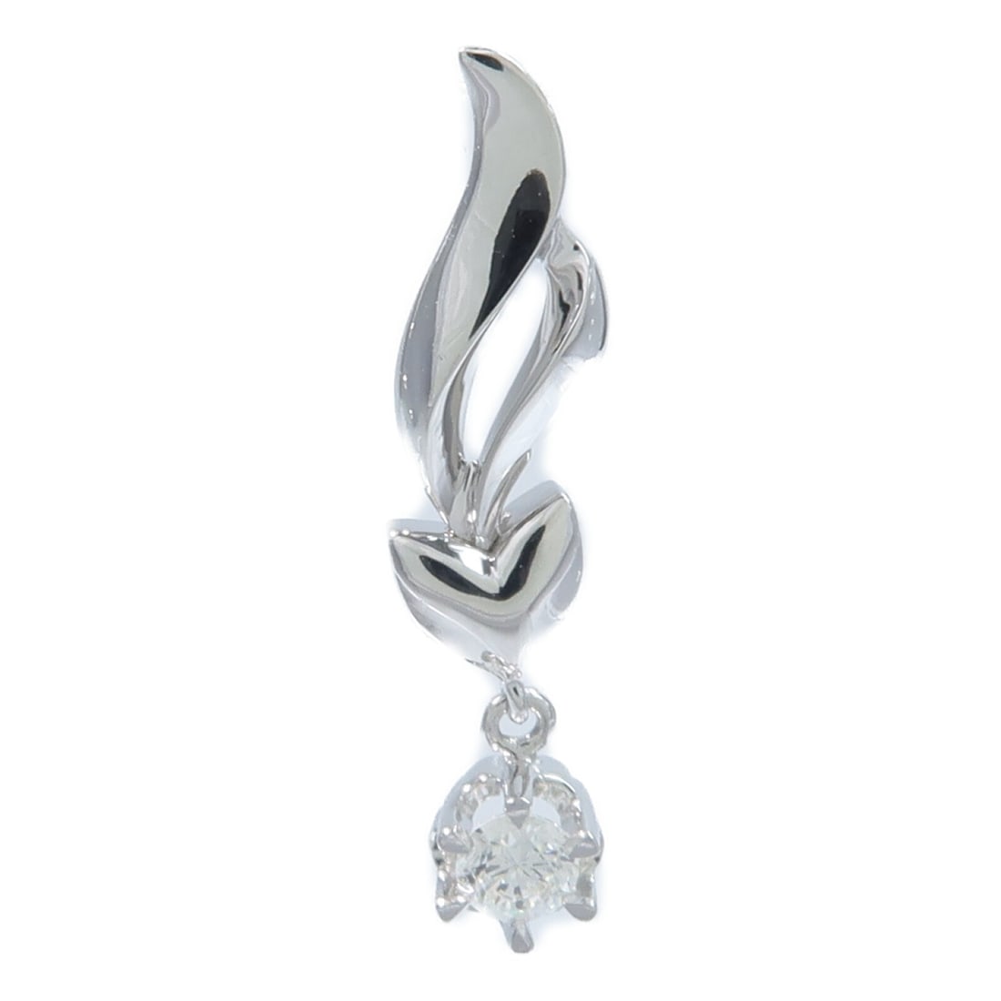 18K White Gold Diamond Pendant Top 0.17ct 23mm: 18K White Gold Diamond Pendant Top 0.17ct 23mm Diamond pendant top in 18K white gold with diamond accents. The piece is described as clear in color and in very good condition. Specifications Item Name