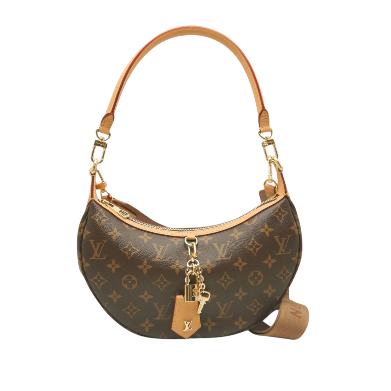 Louis Vuitton Looping Monogram Canvas Shoulder Bag: Louis Vuitton Looping Monogram Canvas Shoulder Bag This Louis Vuitton Monogram Looping bag features the signature monogram canvas with vachetta leather trim and a rolled vachetta leather strap. It com
