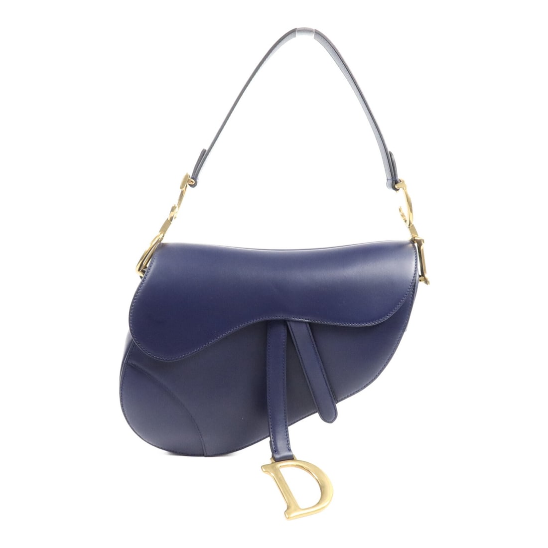 Dior Saddle Shoulder Bag Navy Calfskin Leather CD GHW (1 of 17)