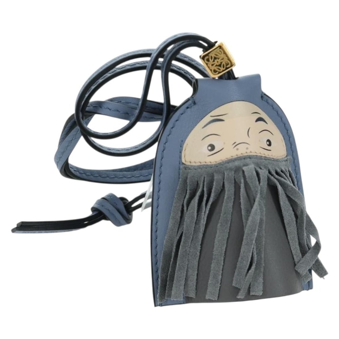 Gray Leather Markl Charm LOEWE x Studio Ghibli Howls Moving Castle: Gray Leather Markl Charm LOEWE x Studio Ghibli Howls Moving Castle LOEWE x Studio Ghibli Howl's Moving Castle Markl charm in gray leather. This women's accessory is made in Spain and comes with a dust