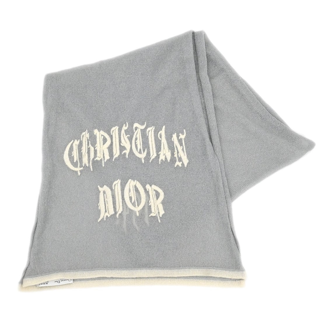 Christian Dior Vintage Gray Shawl Stole Mohair Blend France: Christian Dior Vintage Gray Shawl Stole Mohair Blend France Vintage Christian Dior gray stole-style shawl for women, crafted from a mohair, nylon, and wool blend. This piece is made in France and is p