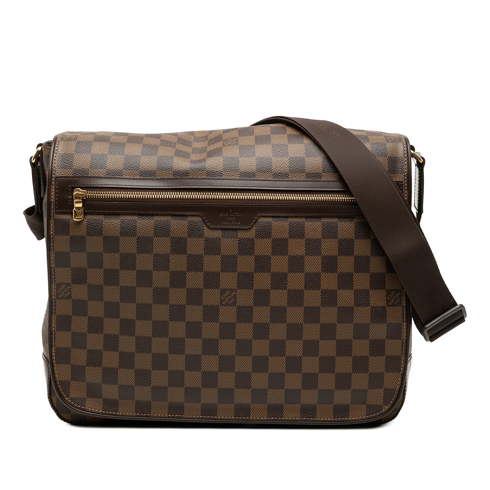 Damier Ebene Spencer Shoulder Bag by Louis Vuitton Brown Canvas and Leather (1 of 7)
