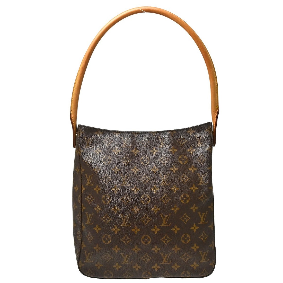 Louis Vuitton Looping GM Monogram Shoulder Bag M51145 Brown: Louis Vuitton Looping GM Monogram Shoulder Bag M51145 Brown Louis Vuitton Looping GM shoulder bag in Monogram pattern, made in France. The bag is described as a vintage medium-sized shoulder bag with 