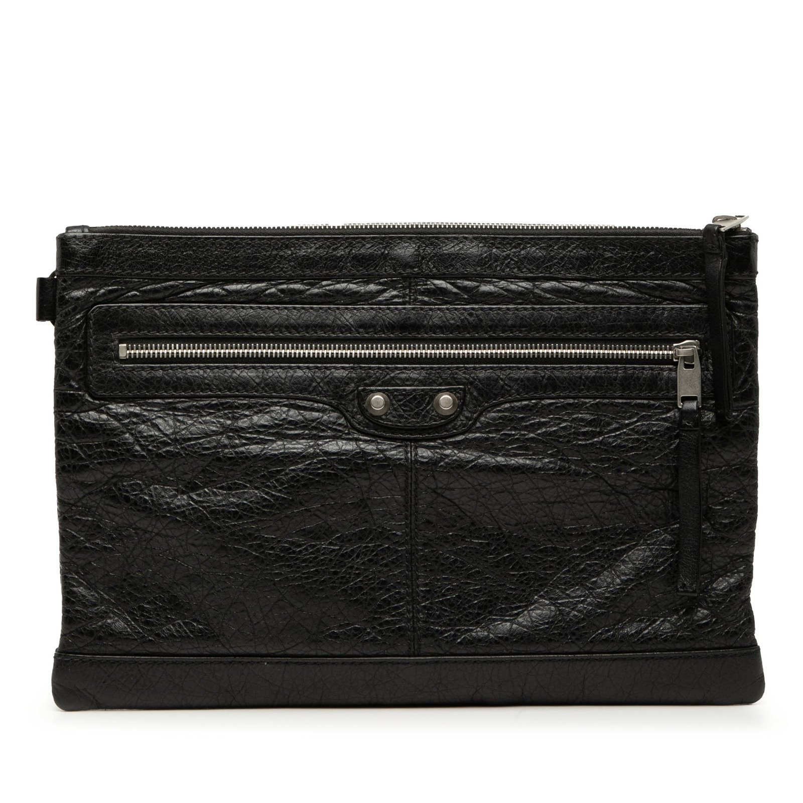 Balenciaga Classic Clip Clutch M Black Lambskin Leather Bag (1 of 7)