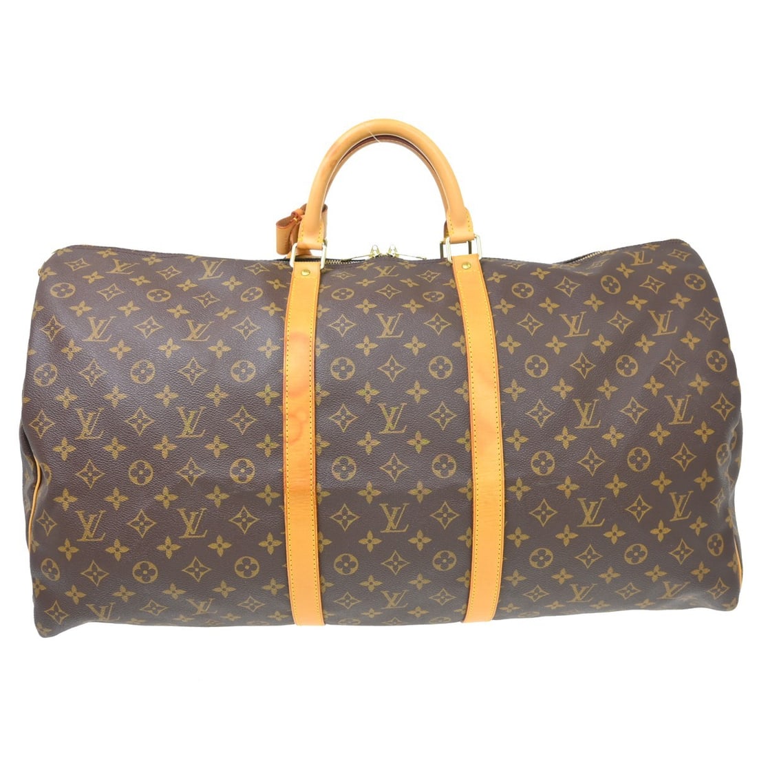 Louis Vuitton Keepall Bandouliere 60 Monogram Canvas Travel Duffle M41412: Louis Vuitton Keepall Bandouliere 60 Monogram Canvas Travel Duffle M41412 Vintage Louis Vuitton Keepall Bandouliere 60 duffle bag in brown Monogram canvas with leather trim. This extra-large travel ba