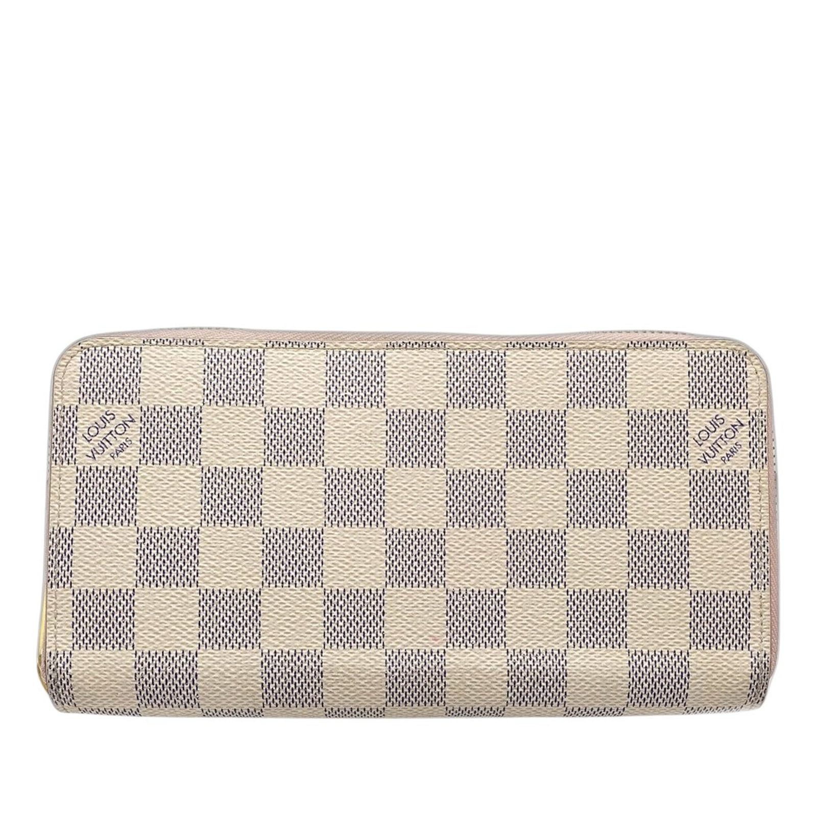 Louis Vuitton Damier Azur canvas zip wallet: Louis Vuitton Damier Azur canvas zip wallet This Louis Vuitton Damier Azur Zippy Wallet features a damier azur canvas exterior with a zip-around closure. The interior offers both zip and slip compartm