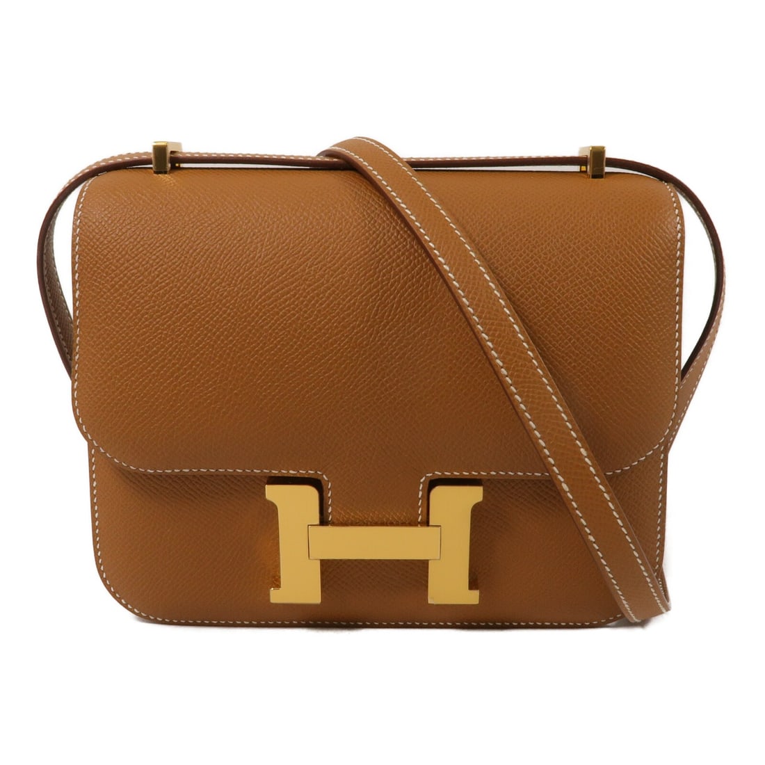 Hermes Constance Mini Shoulder Bag Gold Epsom Calfskin Mirror (1 of 15)