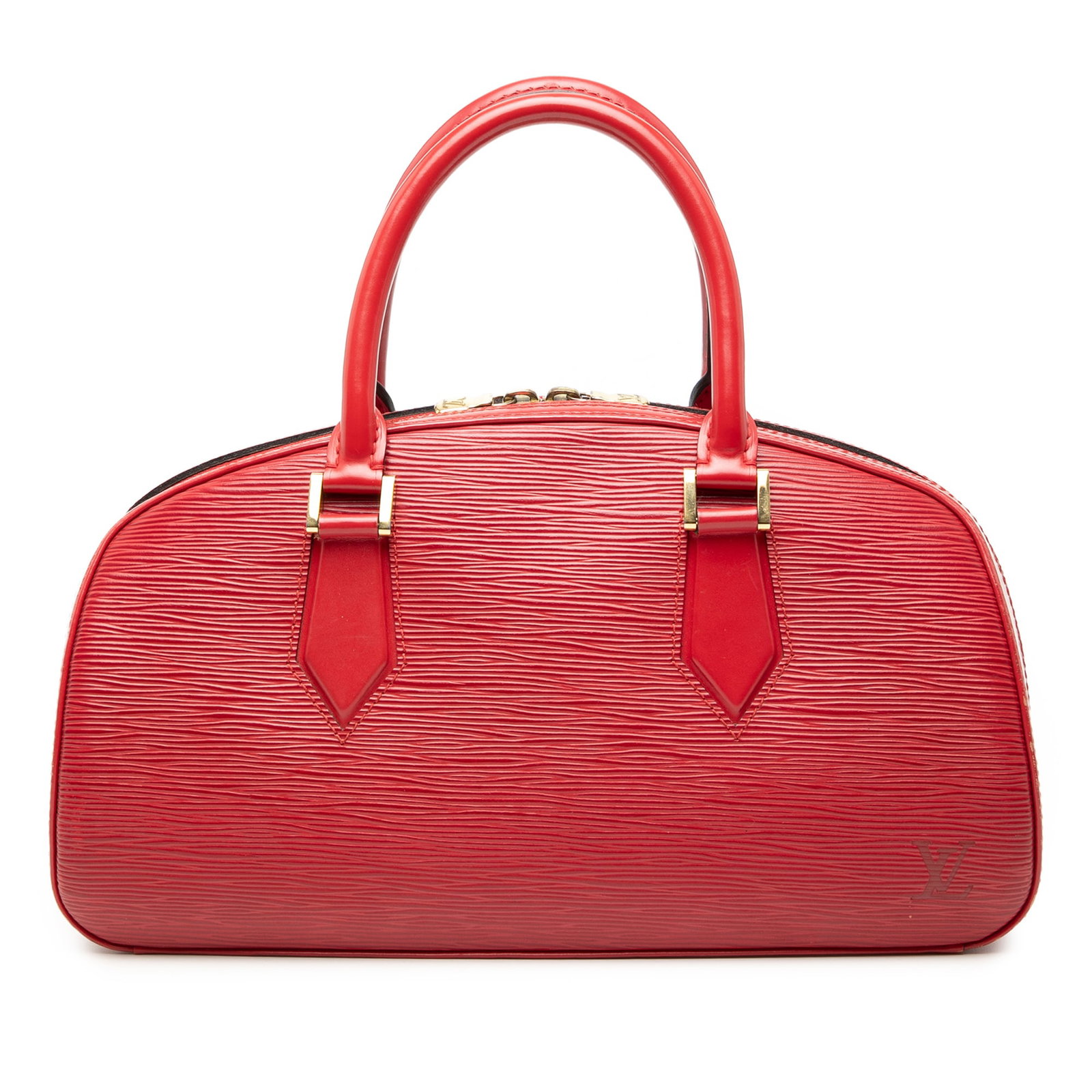 Louis Vuitton Epi Jasmine Red Leather Bag: Louis Vuitton Epi Jasmine Red Leather Bag This Louis Vuitton Epi Jasmine bag features a structured red epi leather body with rolled leather handles, a top zip closure, and an interior slip pocket. The