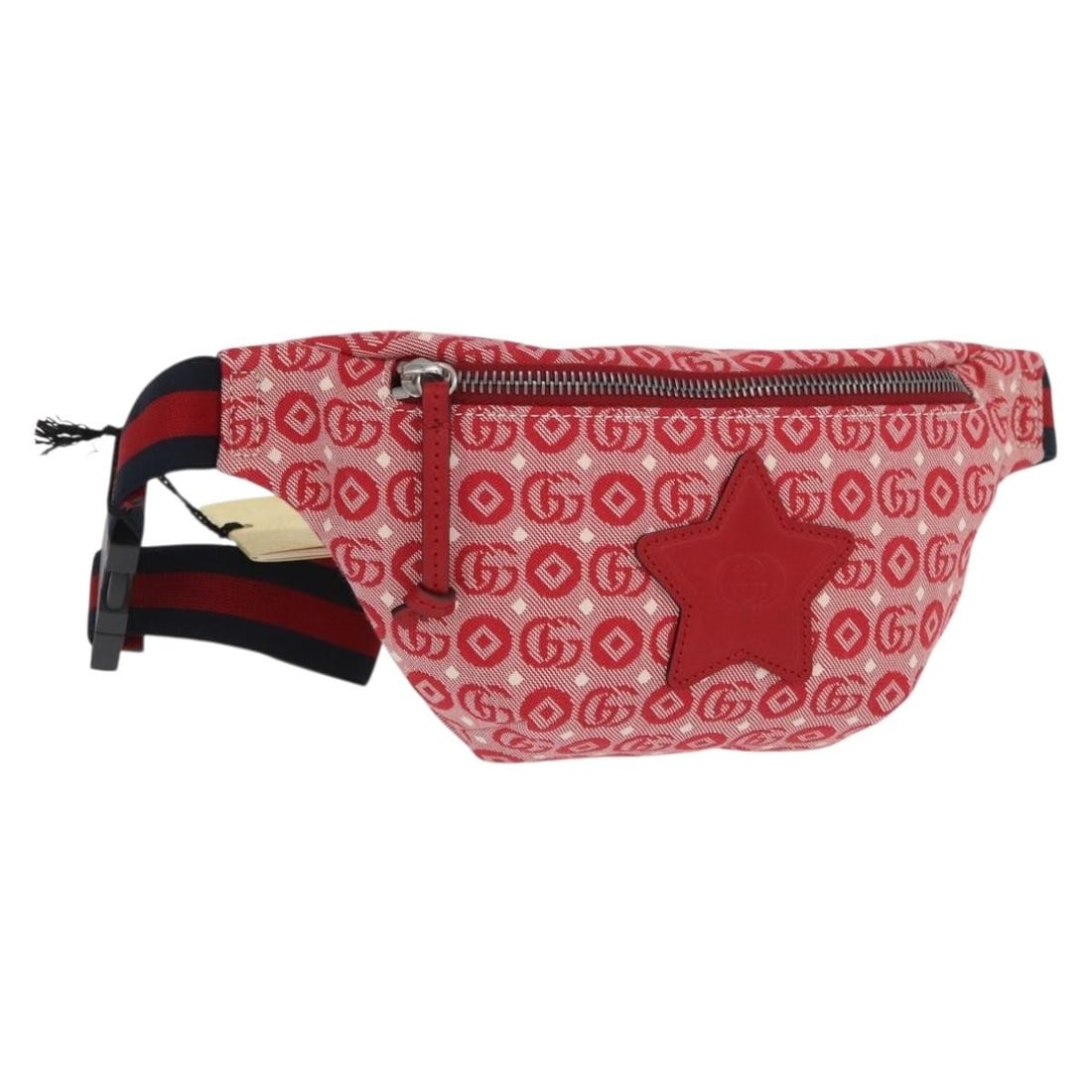 Gucci Kids Navy Red Canvas Waist Bag Sherry Line 502095 with Dust Bag: Gucci Kids Navy Red Canvas Waist Bag Sherry Line 502095 with Dust Bag This GUCCI children's Sherry Line waist bag features a durable canvas exterior in navy and red. Designed for comfort and style, it