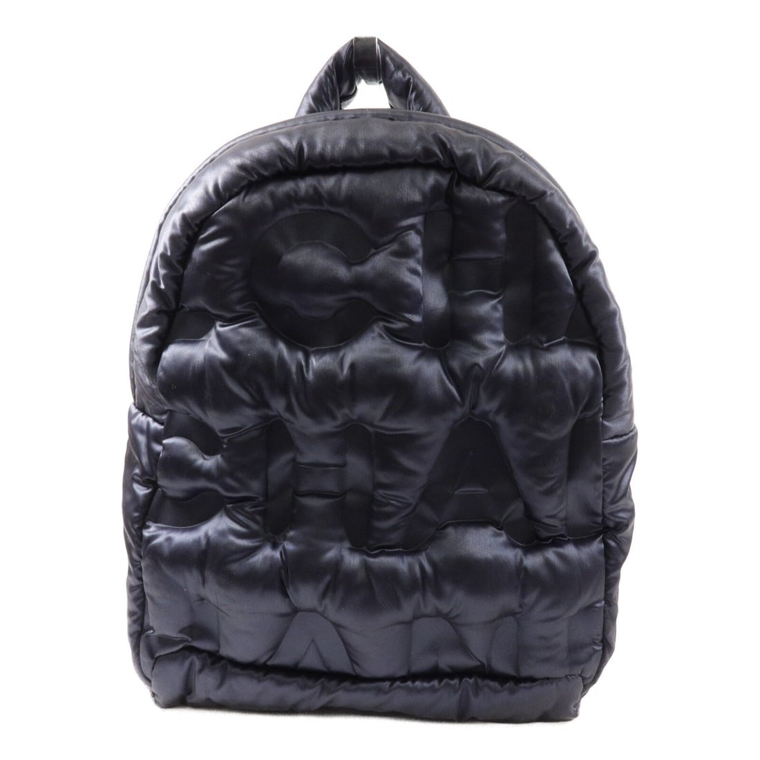 CHANEL Doudoune Nylon Backpack Purple CC Silver Tone Hardware: CHANEL Doudoune Nylon Backpack Purple CC Silver Tone Hardware CHANEL Doudoune backpack rucksack in purple nylon with CC SHW detailing. It features a handle, adjustable shoulder strap, and a fastener p