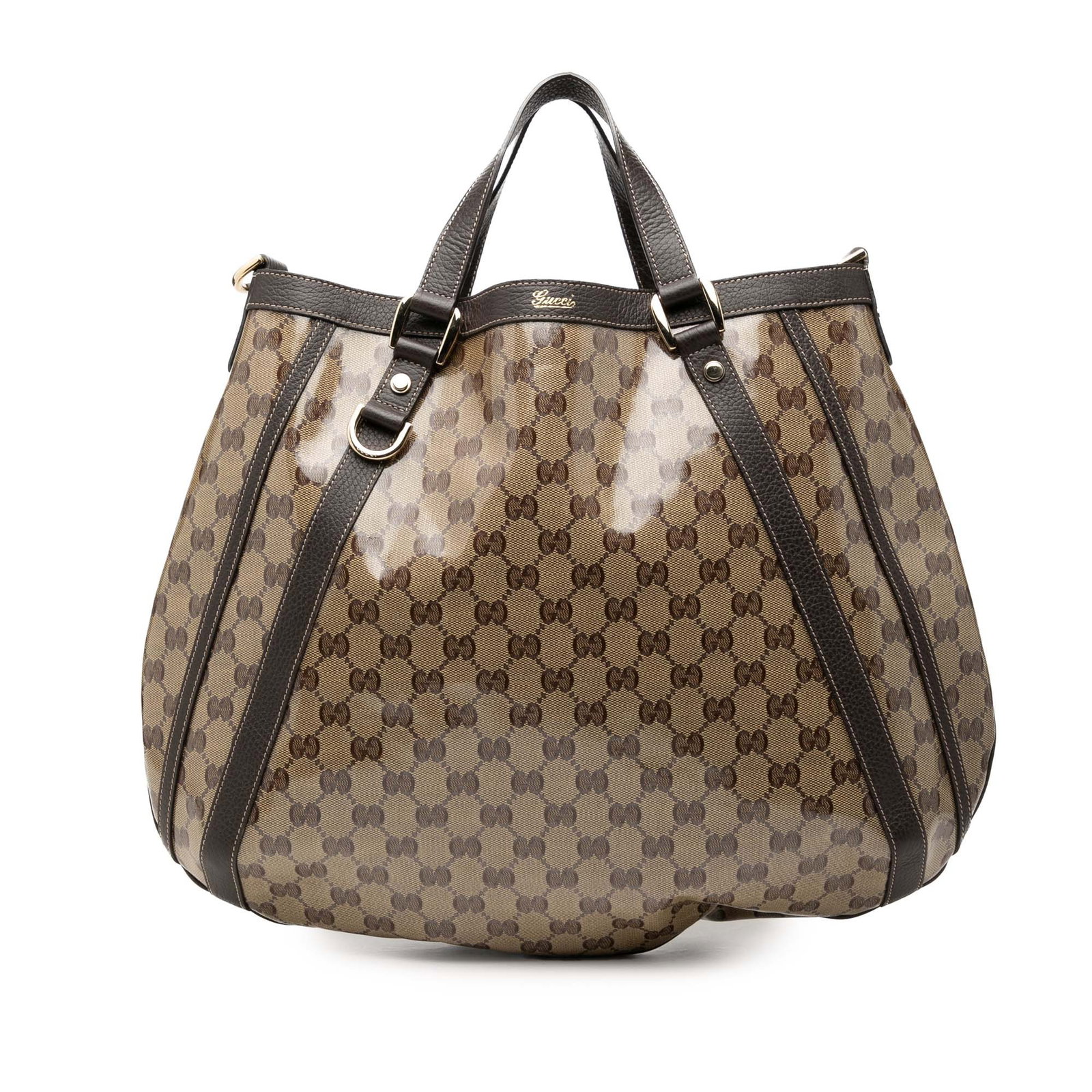 Gucci Abbey D Ring Convertible Tote Beige GG Crystal Bag (1 of 7)