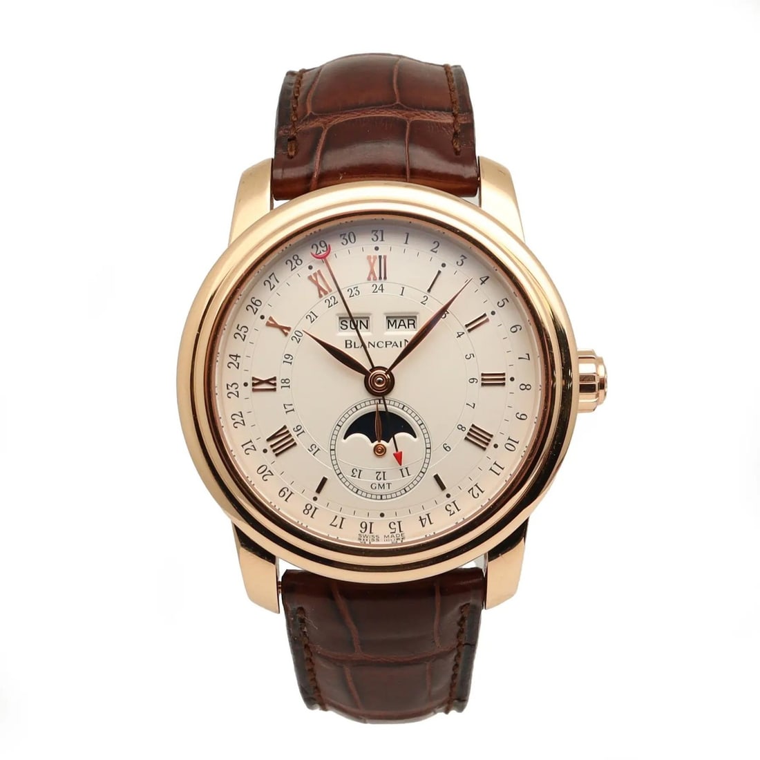 Blancpain Le Brassus 42mm Rose Gold GMT Moon Phase Watch (1 of 5)