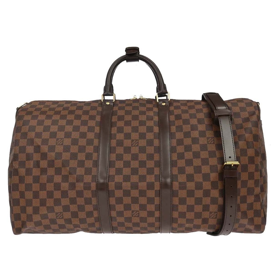 Louis Vuitton Keepall Bandouliere 55 Damier Brown Duffle N41414