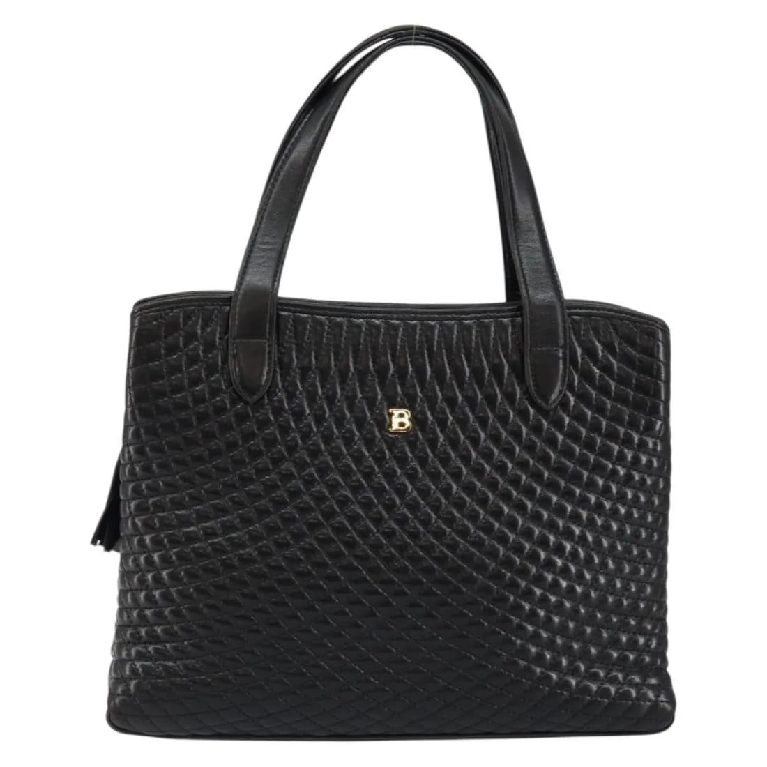 Bally Vintage black quilted leather handbag 28cm x 20cm x 10cm: Bally Vintage black quilted leather handbag 28cm x 20cm x 10cm This Bally vintage handbag features a quilted leather design in black, tailored for women. It is crafted in Italy and showcases a classic
