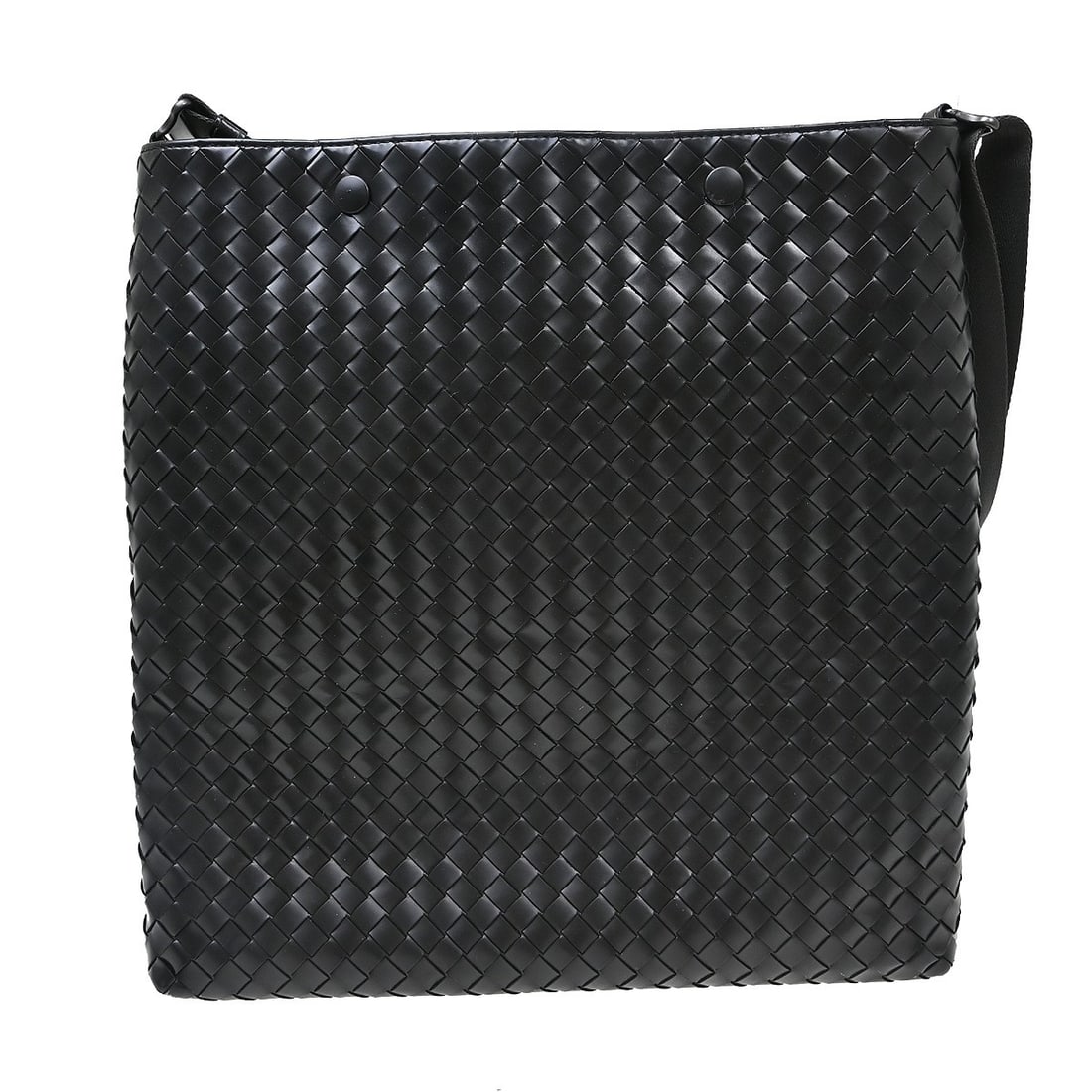 Bottega Veneta Intrecciato black lambskin shoulder bag medium: Bottega Veneta Intrecciato black lambskin shoulder bag medium Bottega Veneta shoulder bag in black lambskin with the Intrecciato pattern. It features a magnetic closure, a shoulder strap, inner pocket