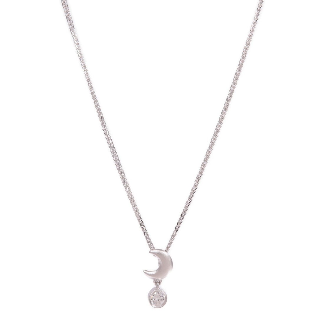 Pt900 Platinum Diamond Necklace with 18K White Gold