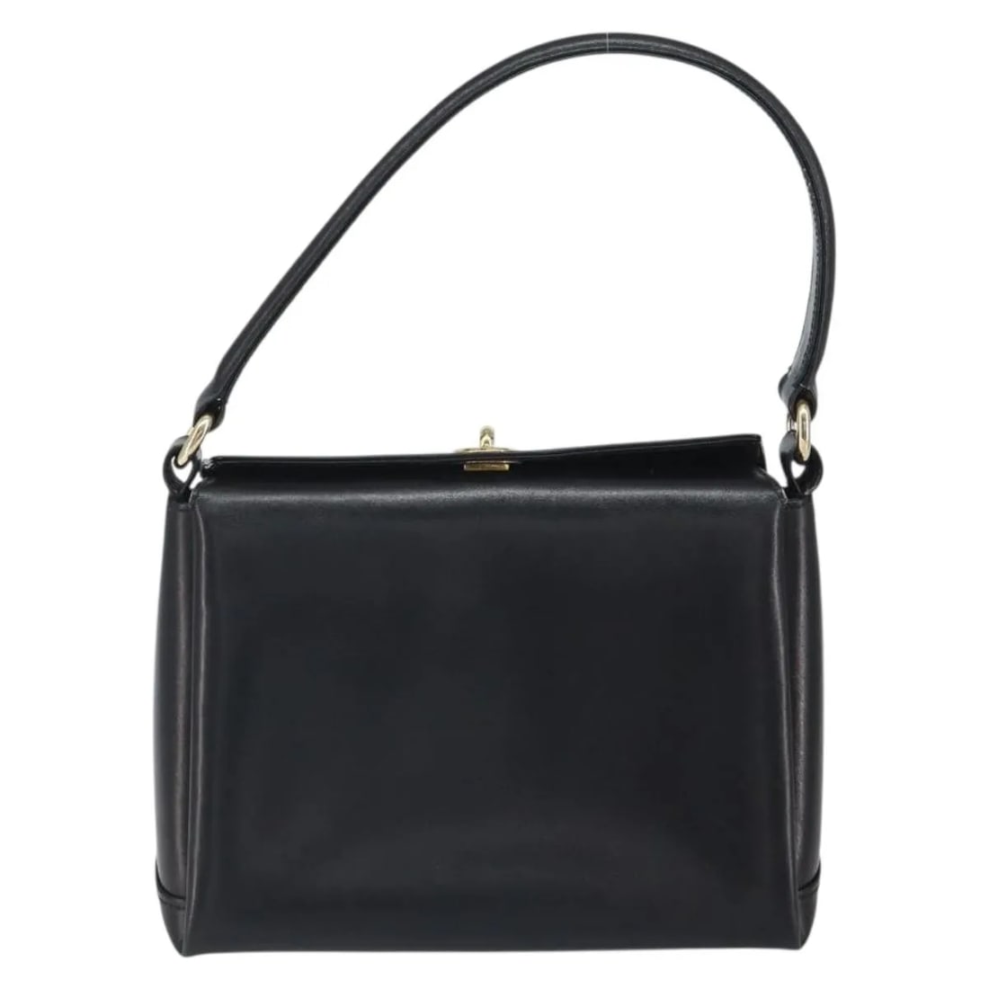 Gucci Vintage Black Leather Handbag Made in Italy