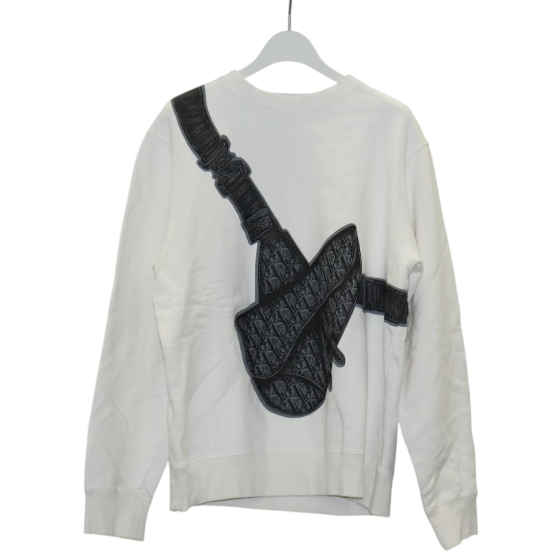 Christian Dior Trotter Saddle Trainer White Cotton Long Sleeve T Shirt: Christian Dior Trotter Saddle Trainer White Cotton Long Sleeve T Shirt Christian Dior long-sleeved T-shirt in white, made in Italy, with cotton and Trotter canvas exterior material. The item is listed