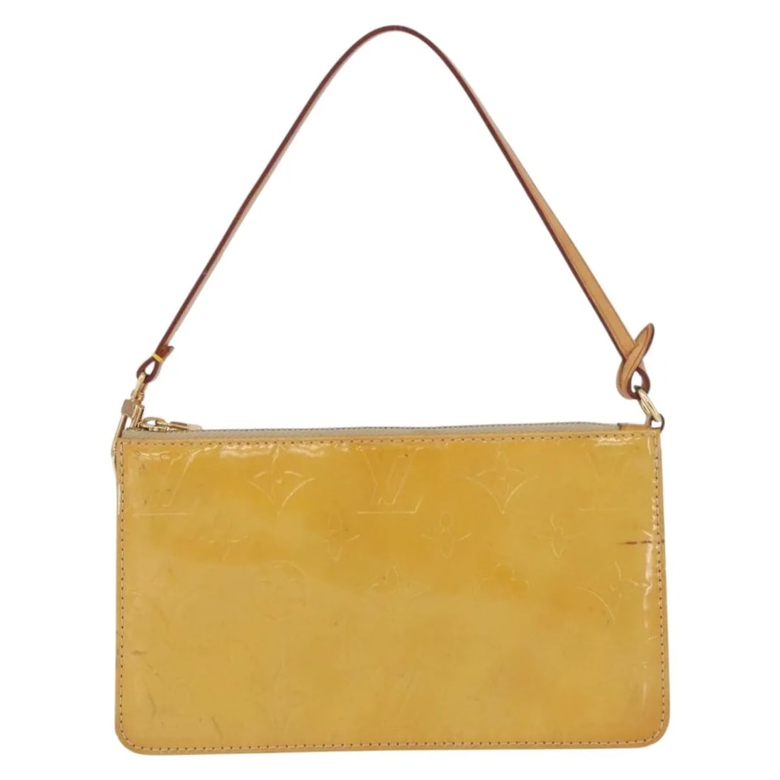 Louis Vuitton Monogram Vernis Pochette Bag Beige